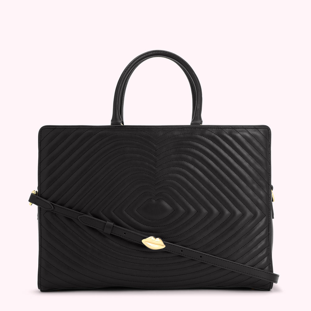 LIP RIPPLE QUILTED LEATHER BETHANY HANDBAG