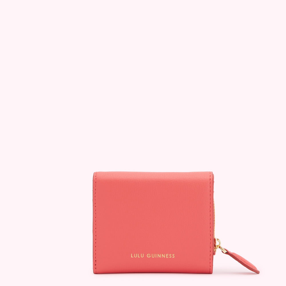 CORAL LEATHER JODIE WALLET