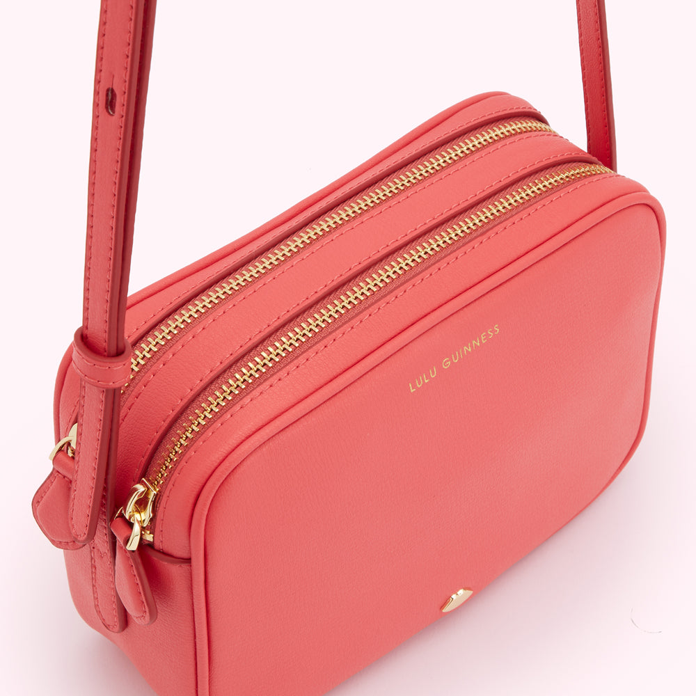 CORAL LEATHER COLE CROSSBODY BAG