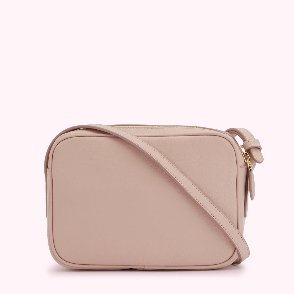 PEBBLE PINK LEATHER COLE CROSSBODY BAG