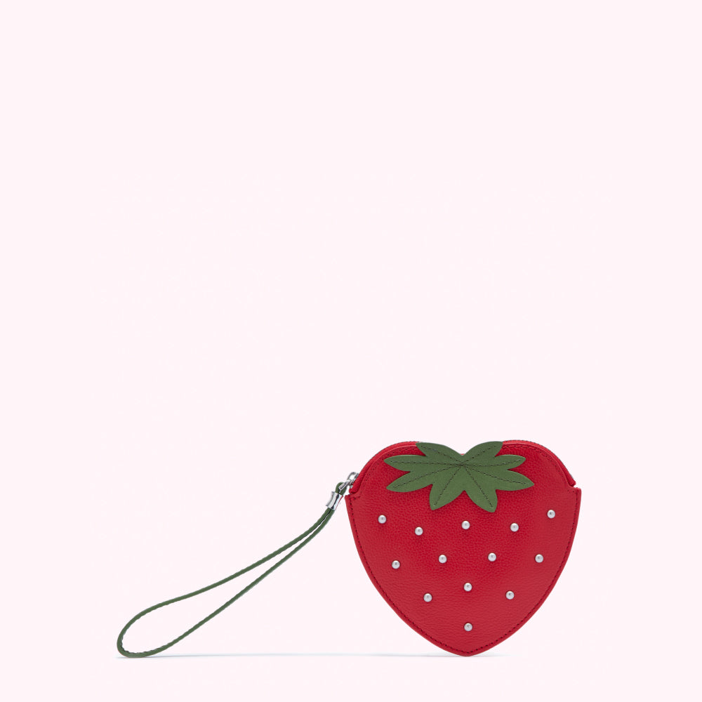 RED STRAWBERRY HEART COIN PURSE