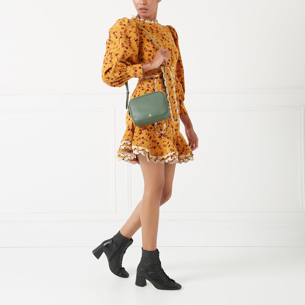 SAGE LEATHER COLE CROSSBODY BAG