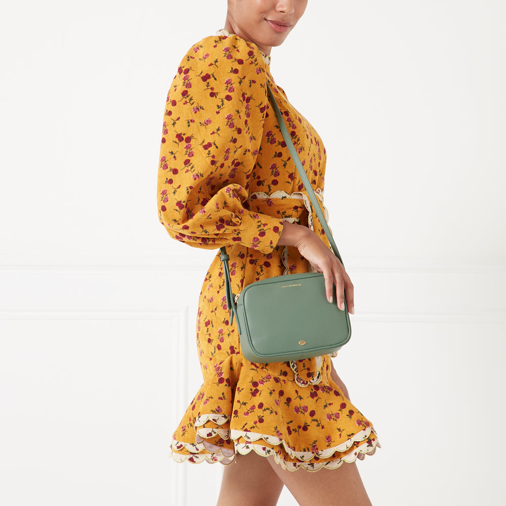 SAGE LEATHER COLE CROSSBODY BAG