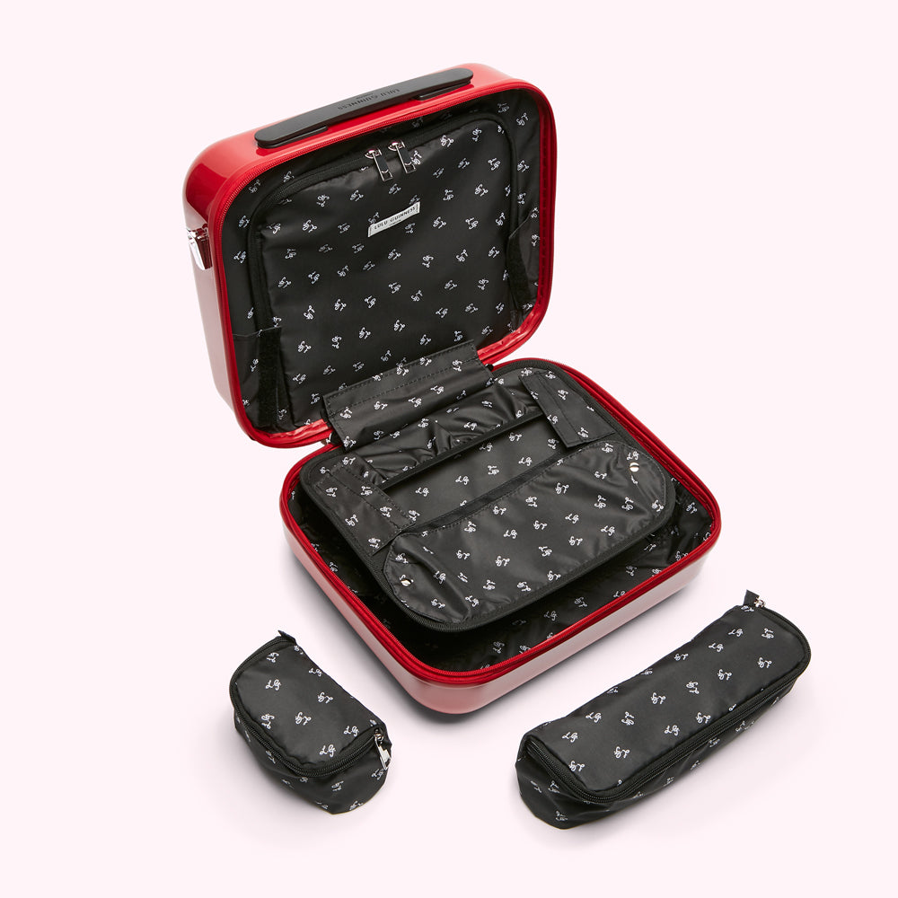 RED LULU LIPS VANITY CASE