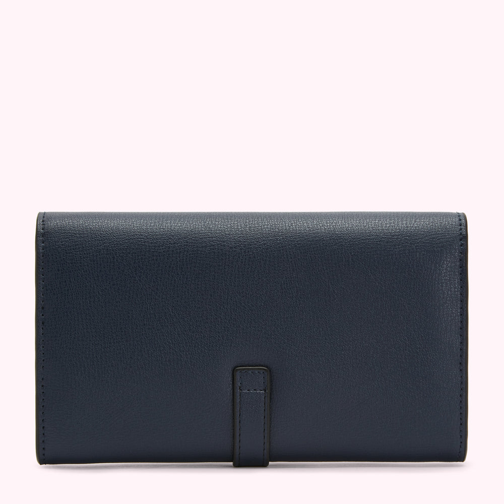 Navy Juniper Chain Wallet | Wallet | Lulu Guinness