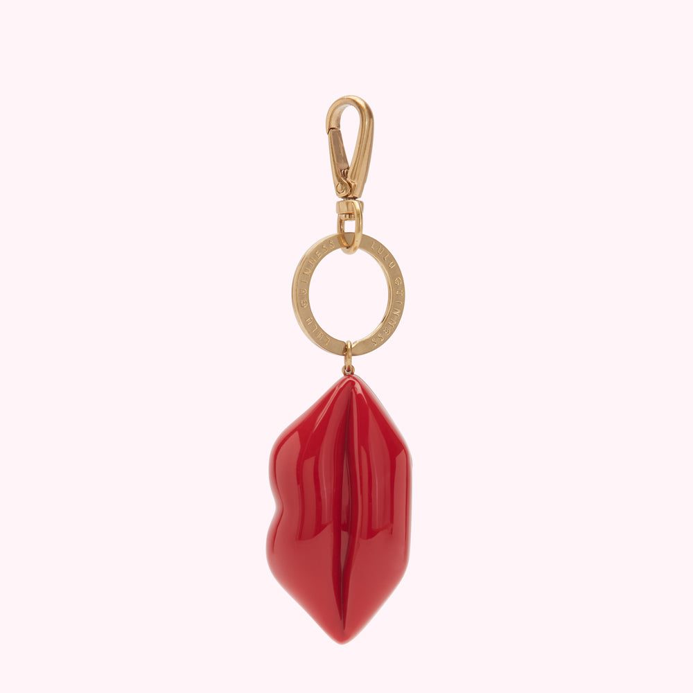 LULU RED LIPS KEYRING