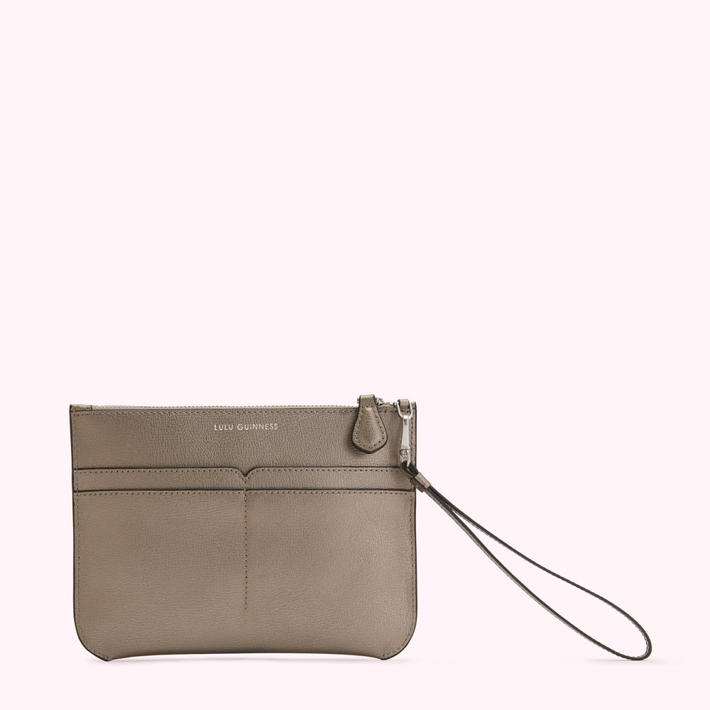 PEWTER LEATHER AVA POCHETTE