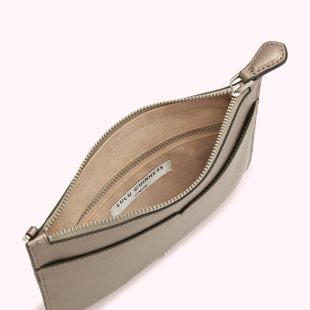 PEWTER LEATHER AVA POCHETTE
