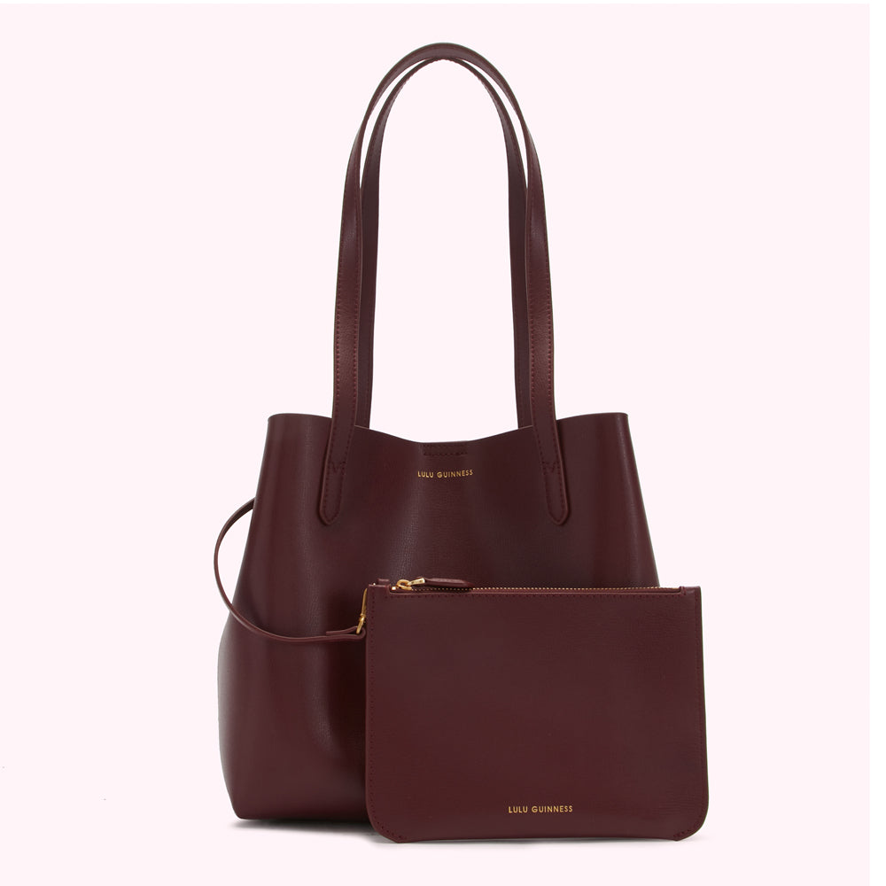 ROSEWOOD LEATHER SMALL IVY TOTE BAG