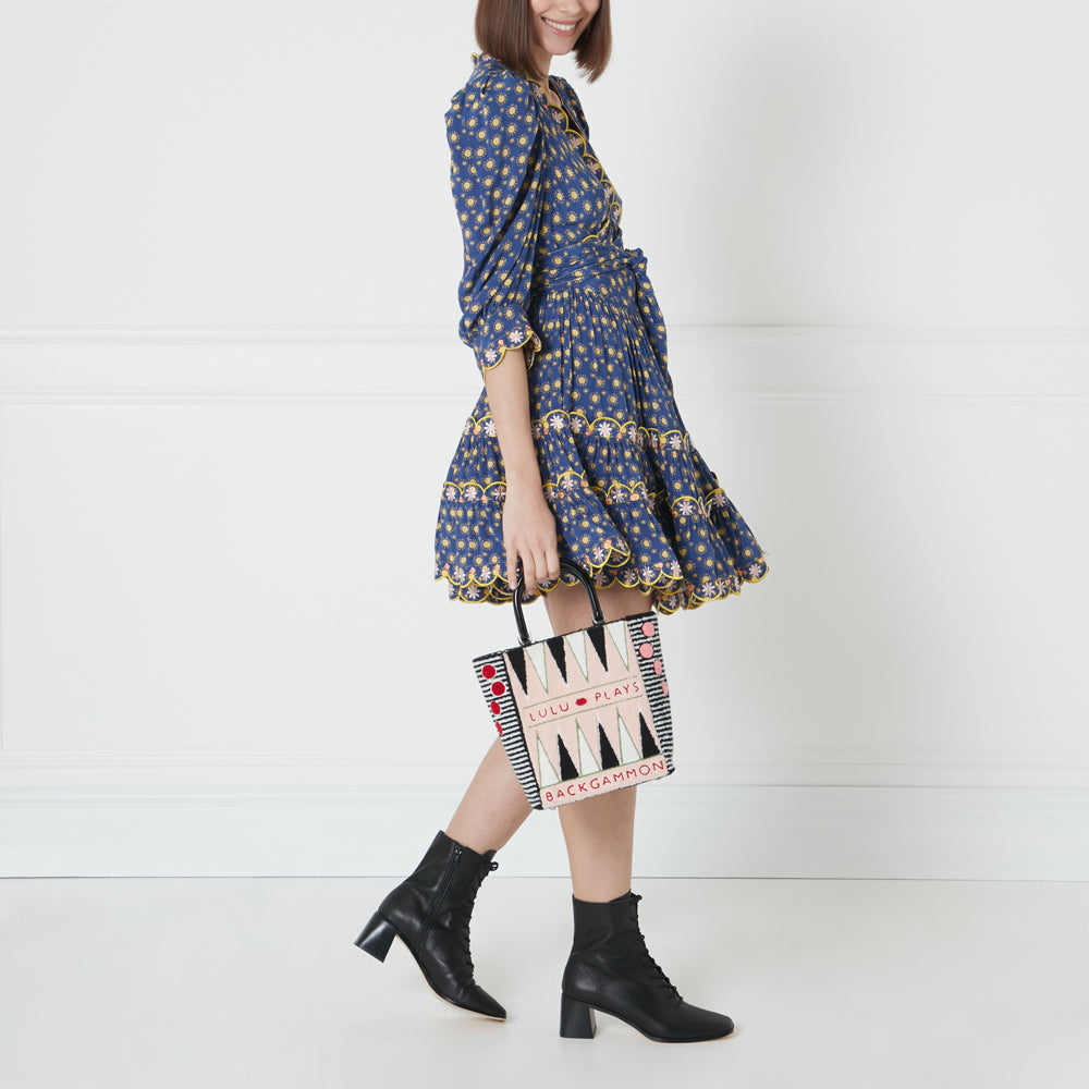 BLOSSOM BACKGAMMON BIBI TOTE