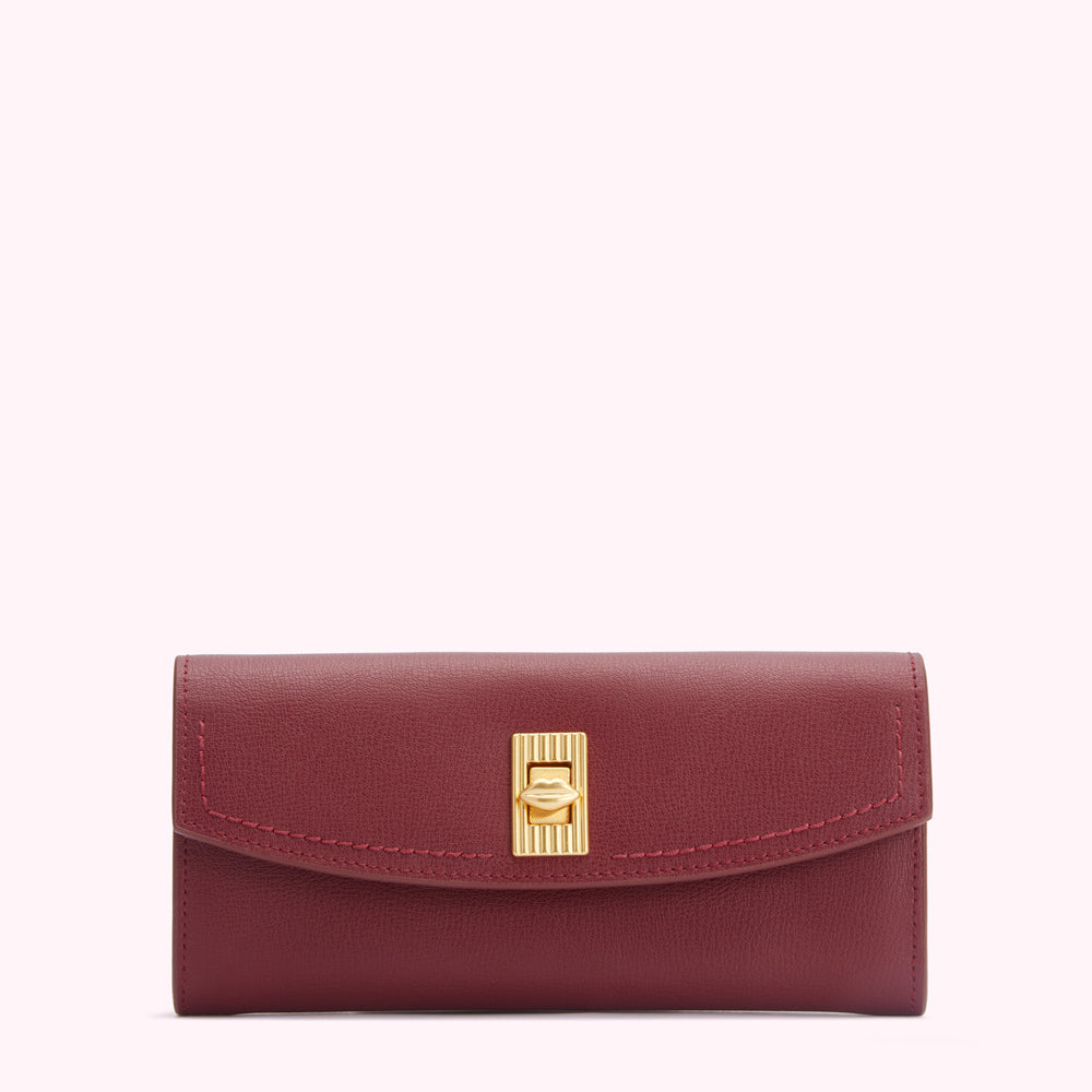 ROSEWOOD LIP TURNLOCK LUCIA WALLET