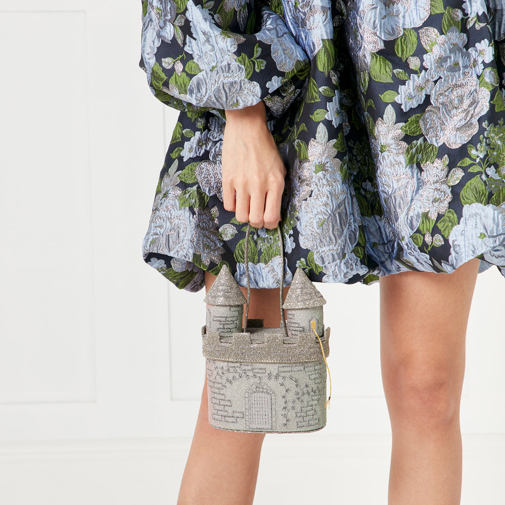 SILVER CASTLE COLLECTIBLE CLUTCH BAG