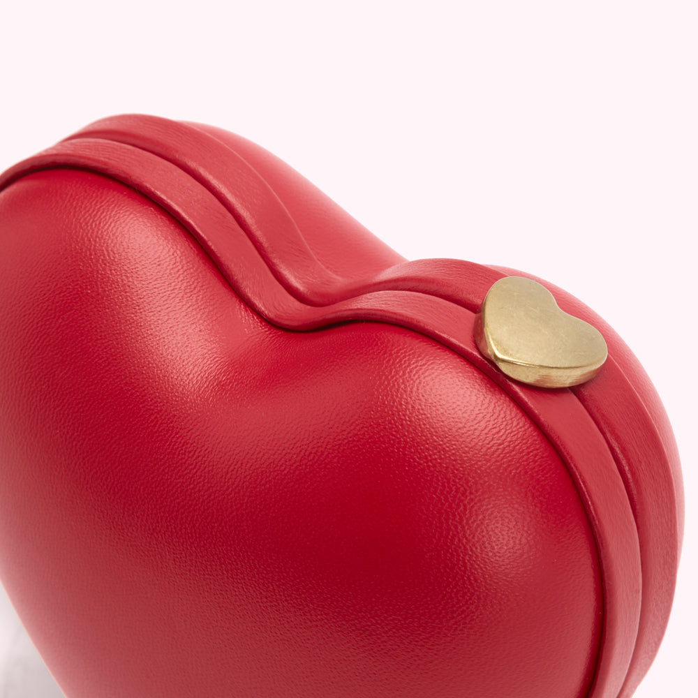 Lulu Red Heart Clutch Bag Lulu Guinness