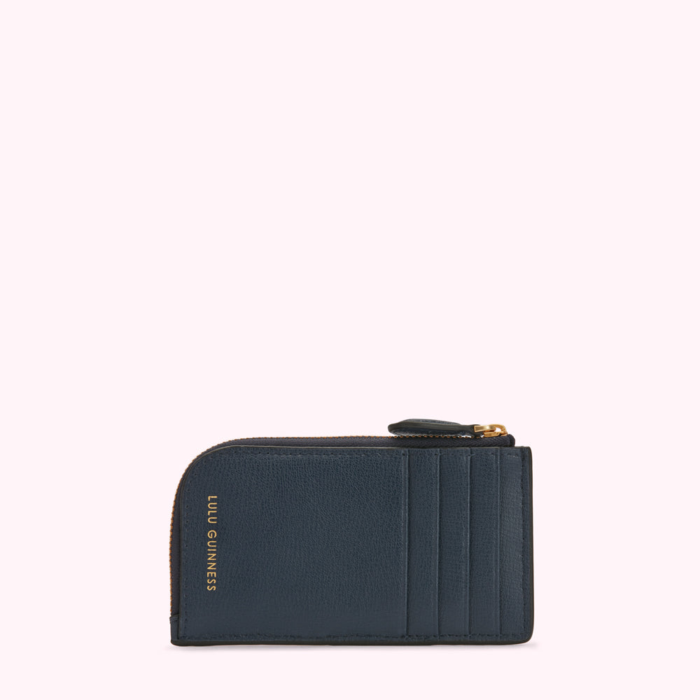 NAVY CHERRY BLOSSOM LEAH WALLET