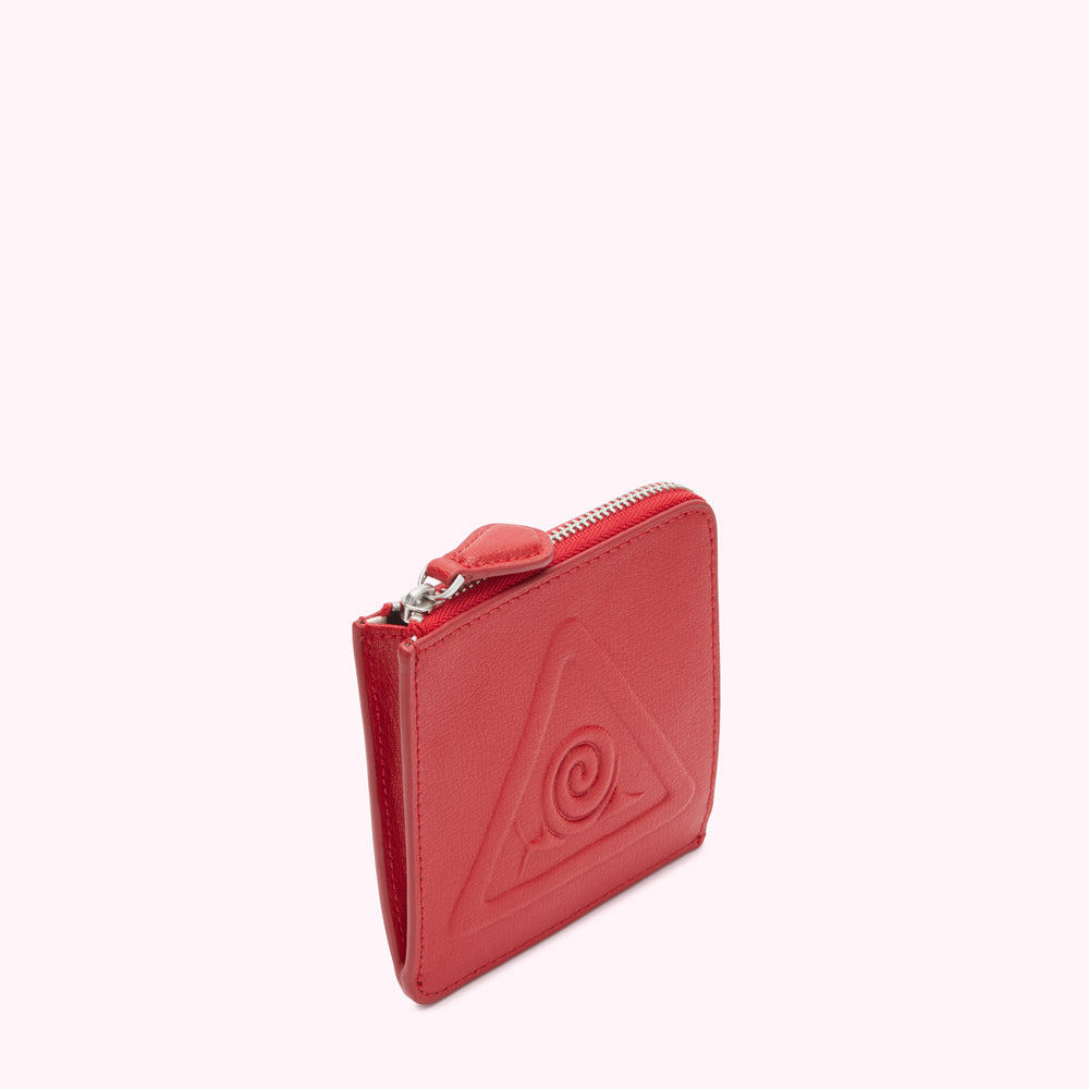 LULU RED SLOW DOWN SQ COIN PURSE