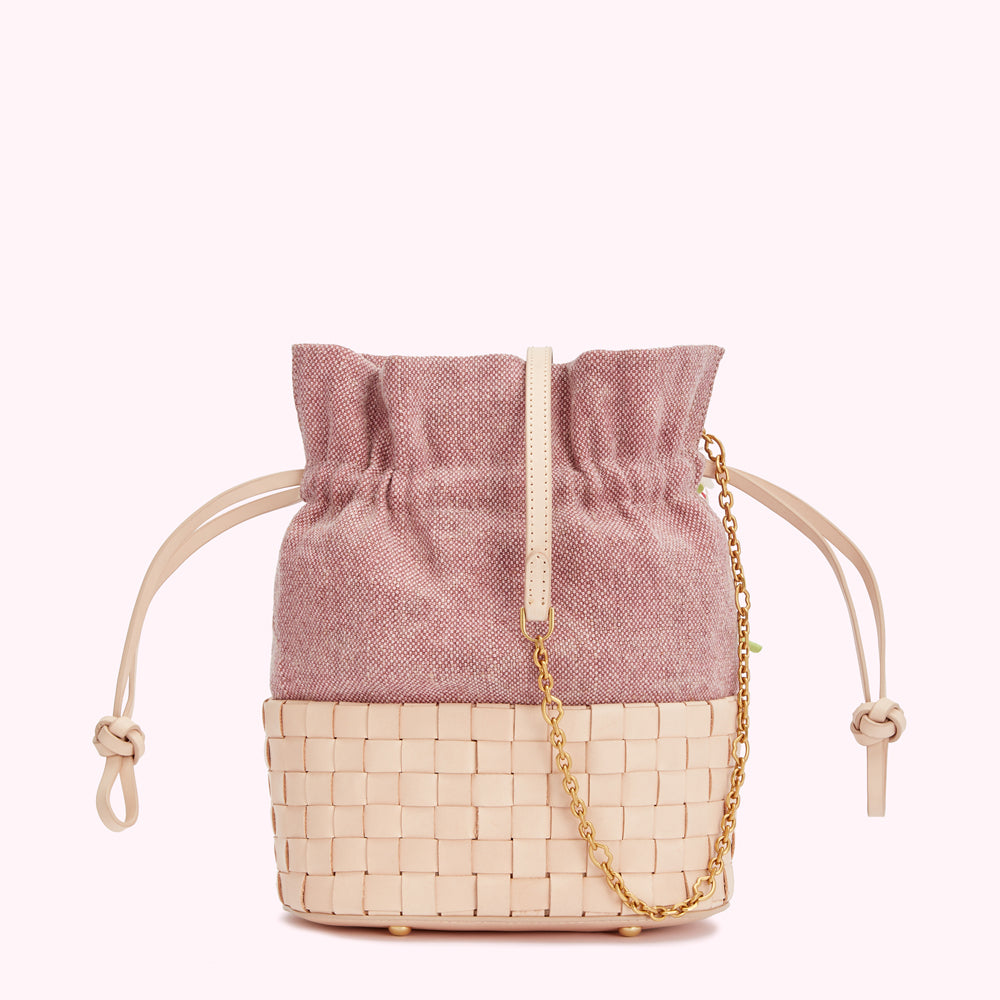 BLOSSOM FLOWER CANVAS ELOISE BASKET BAG