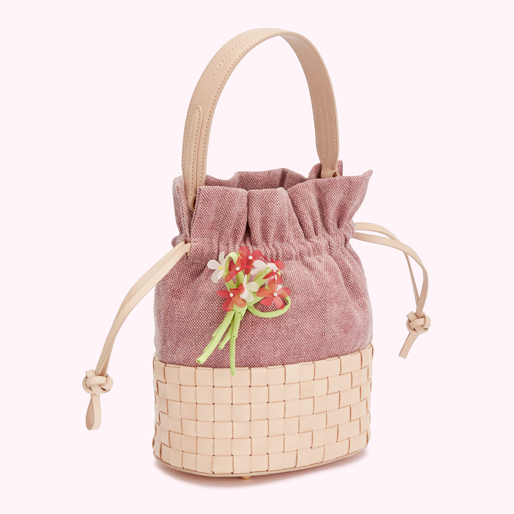 BLOSSOM FLOWER CANVAS ELOISE BASKET BAG