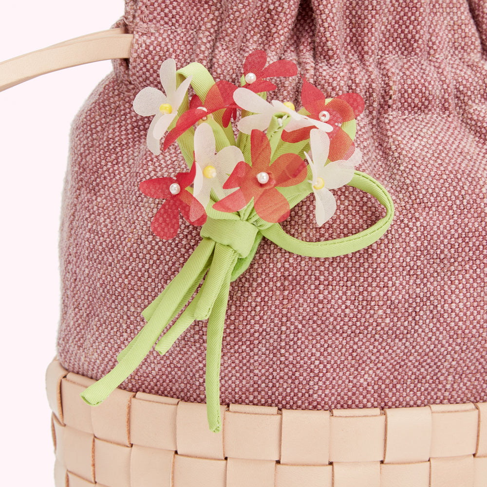 BLOSSOM FLOWER CANVAS ELOISE BASKET BAG