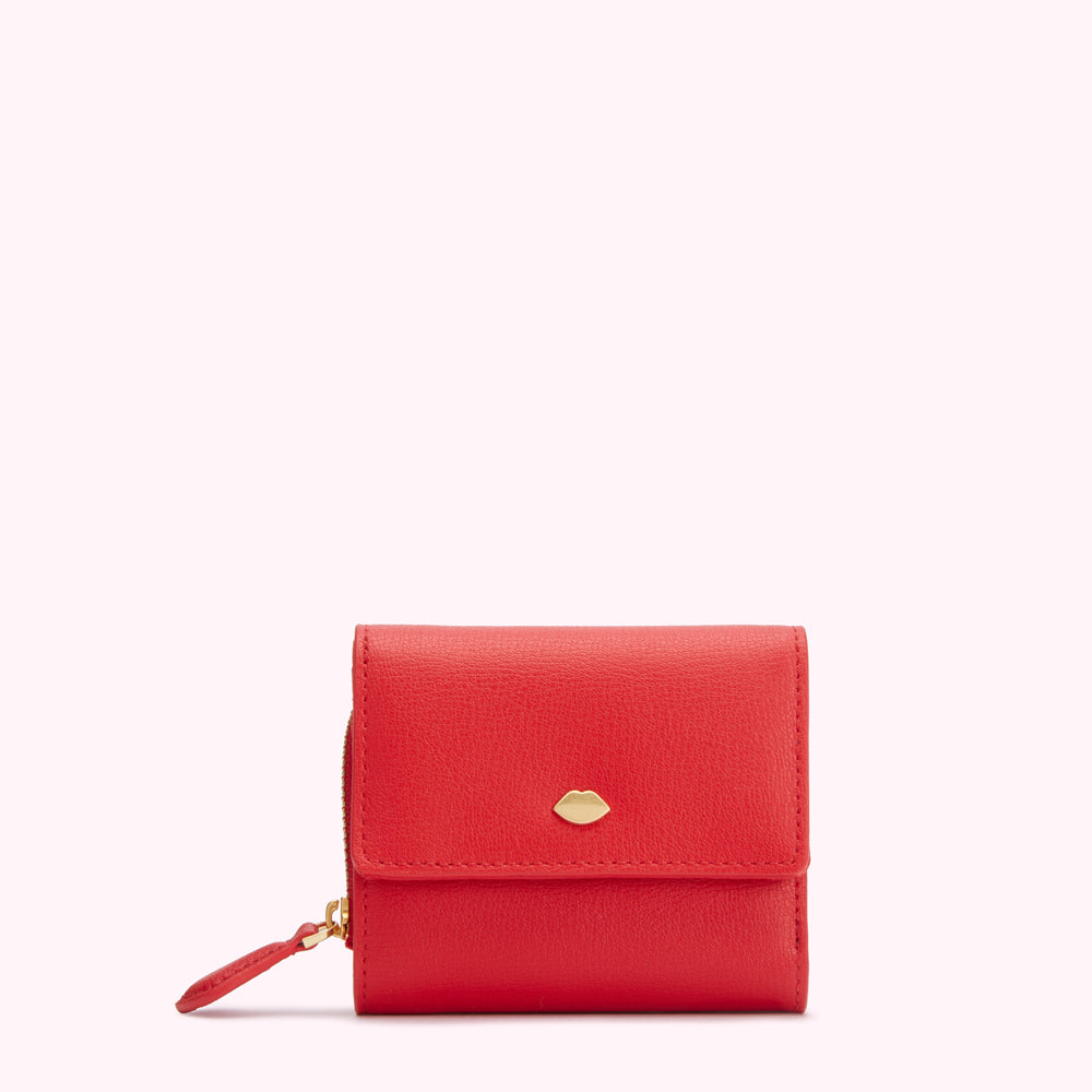 Red Leather Jodie Wallet | Wallets | Lulu Guinness