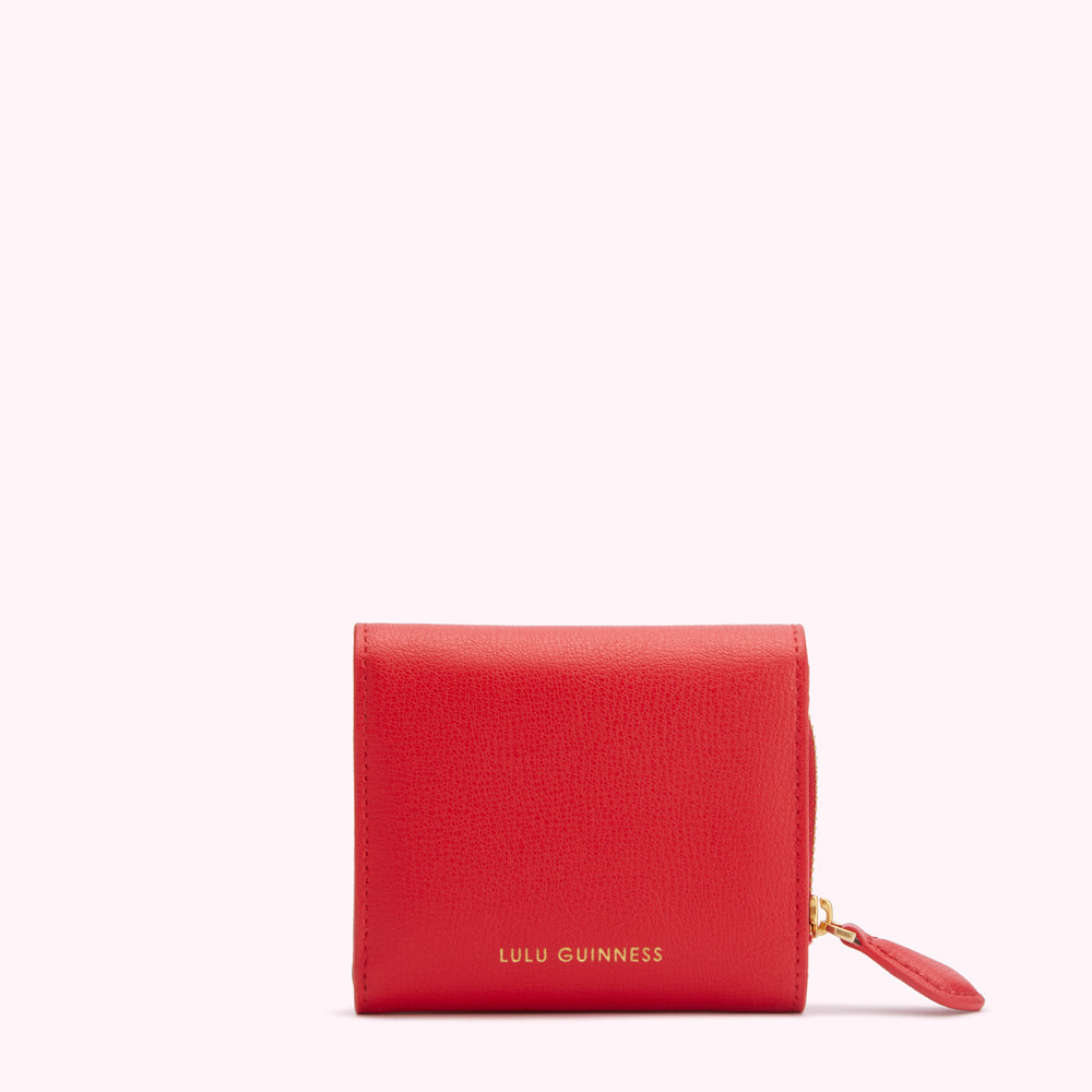 RED LEATHER JODIE WALLET