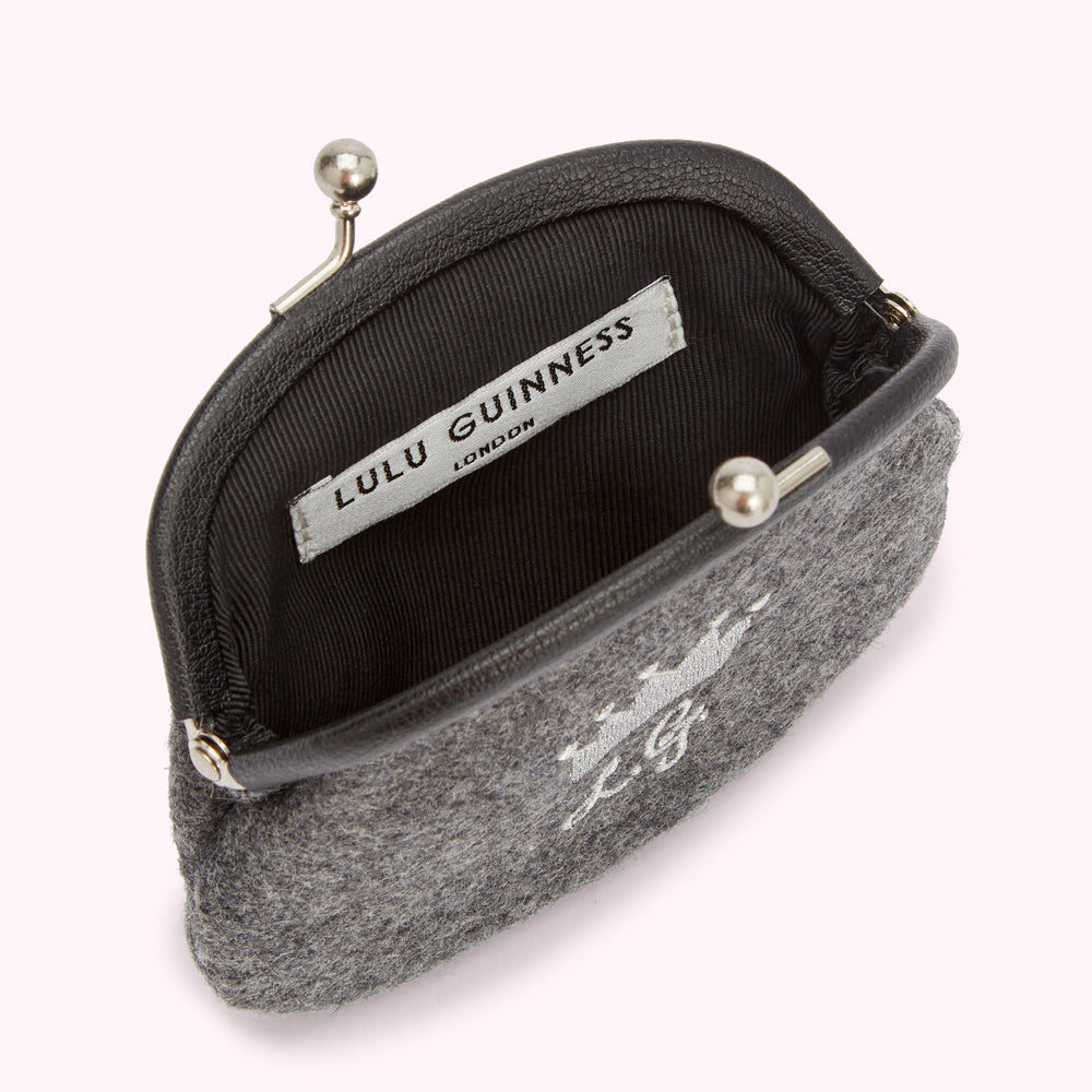 CHARCOAL QUEENS JUBILEE FRAME PURSE