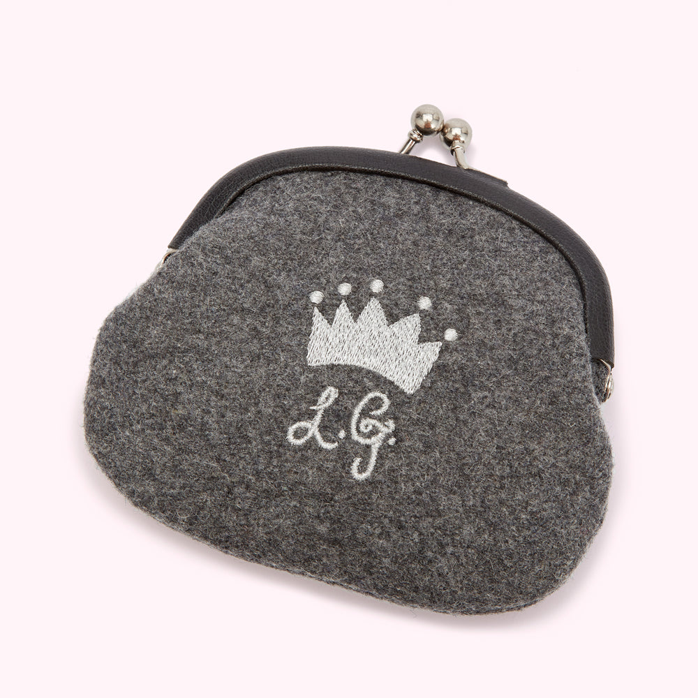 CHARCOAL QUEENS JUBILEE FRAME PURSE