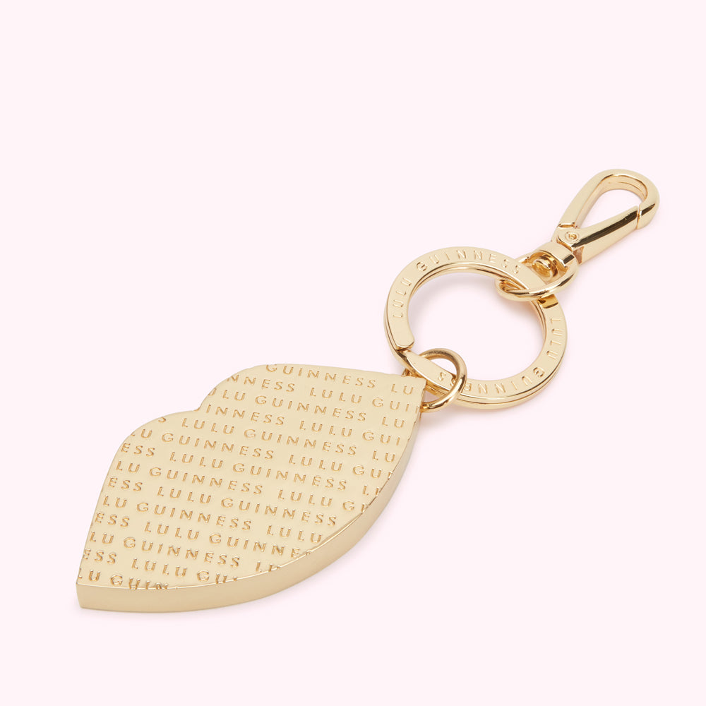 DUSKY PINK ENAMEL LIP KEYRING