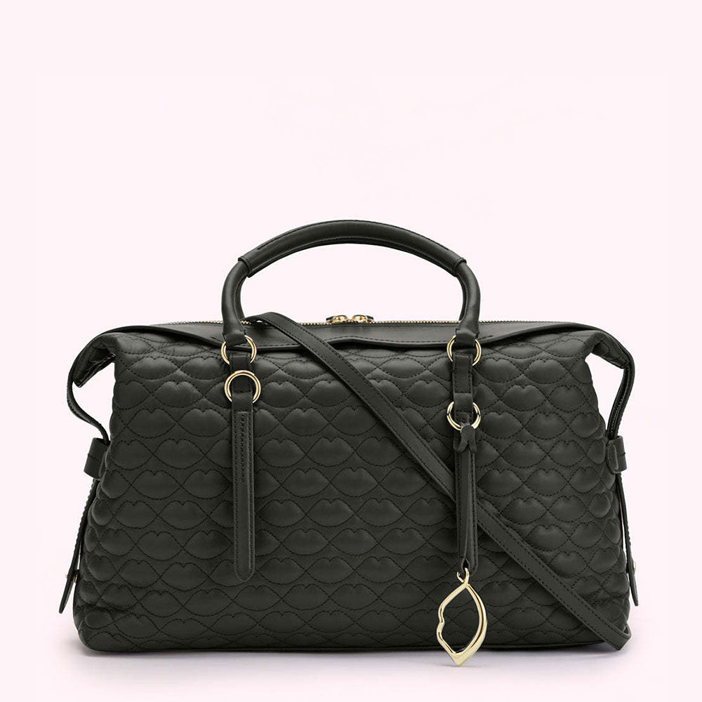 QUILTED LIP TAYLOR LEATHER HANDBAG