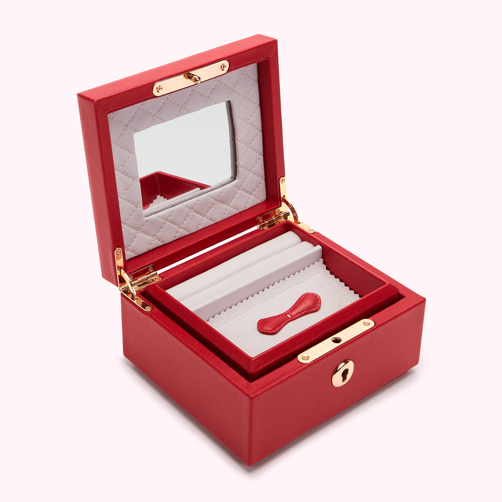 LULU RED TIERED LUXURY JEWELLERY BOX