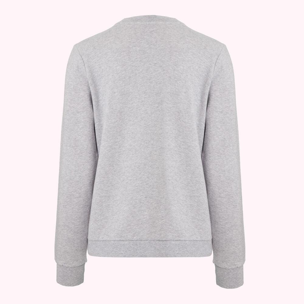 Grey Tonal Lip Sami Sweatshirt | Clothing | Lulu Guinness